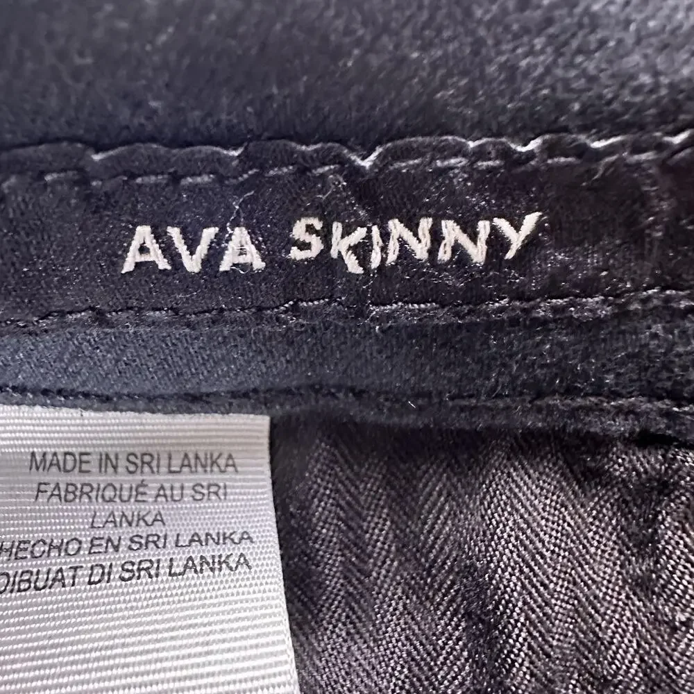 Lucky Brand Jeans Womens 6/28 Ankle Black‎ Wash AVA Mid Rise Skinny Denim